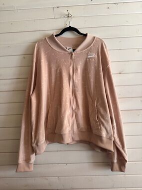 Nike Light Pink Zip Front Bomber Jacket